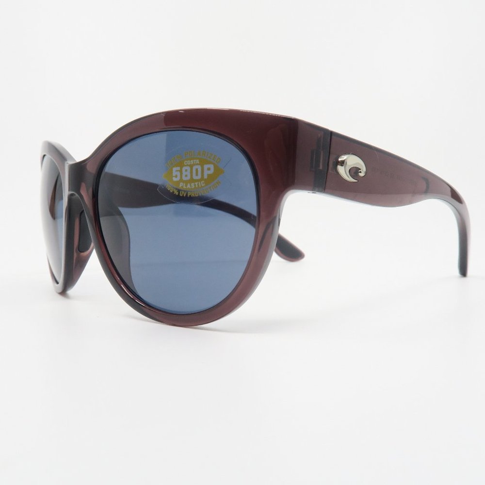 Costa MAYA 06S9011-0555 Translucent Brown/Blue Cat Eye Polarized New Sunglasses - Picture 2 of 7